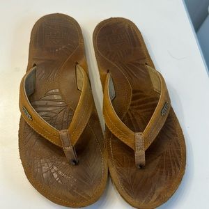 Reef leather flip flops